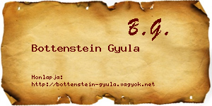 Bottenstein Gyula névjegykártya