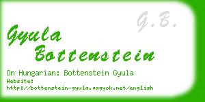 gyula bottenstein business card